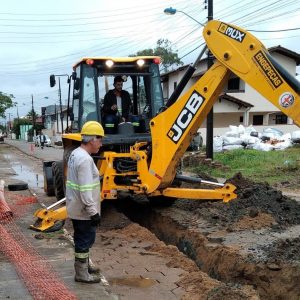 Obras da rede de esgoto da Enseada, em São Francisco do Sul, avançam com celeridade