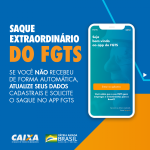O pagamento do Saque Extraordinário do FGTS, para nascidos em dezembro, será realizado no dia 15/06 (quarta-feira).